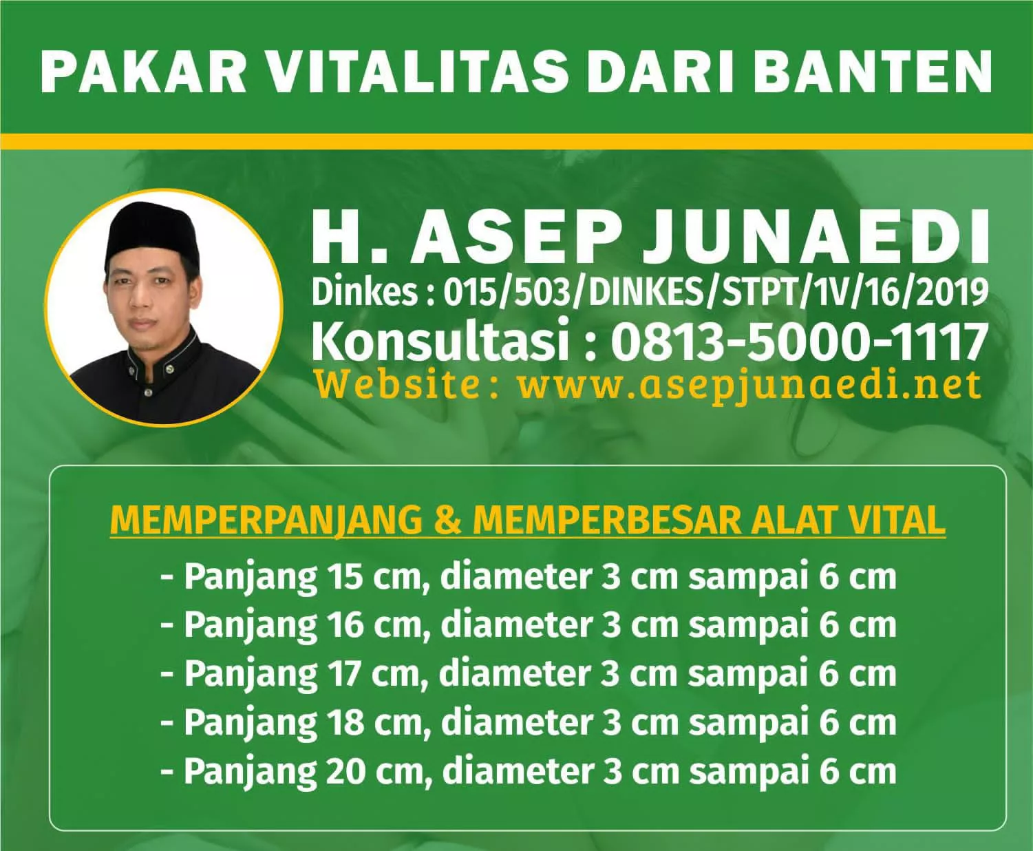 Pengobatan Alat Vital Batam, Klinik H Asep Junaedi Terbukti di Tempat dan Paten