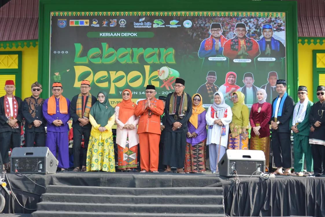 Ikut Serta Melestarikan Tradisi Lokal, Dandim 0508 Turut Hadir Ramaikan Perayaan Lebaran Depok