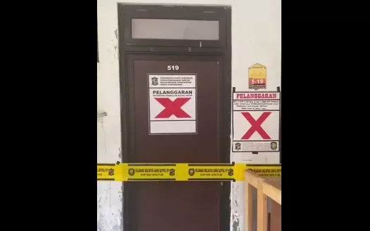 Satpol PP Kota Surabaya Segel 16 Unit Kamar Rusunawa Romokalisari, 24 Unit Lagi Menyusul