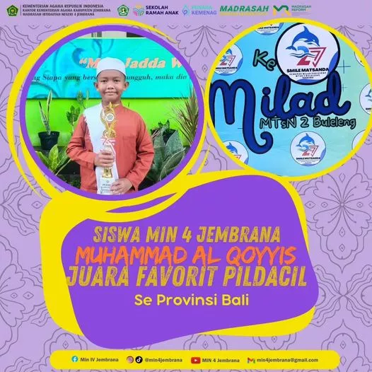 Siswa MIN 4 Jembrana Mengukir Prestasi dengan Meraih Juara Favorit Pildacil Se Provinsi Bali