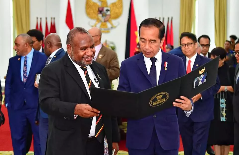 Bertemu PM Papua Nugini, Jokowi Bahas Kerja Sama Transportasi, Energi dan Pertahanan