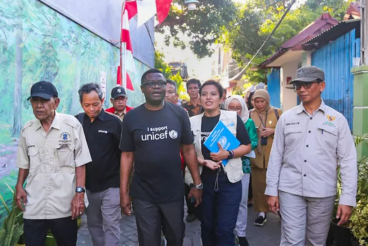 Pemkot Surabaya dan UNICEF Cek Implementasi WASH Rumah Lokus di Kedung Tarukan