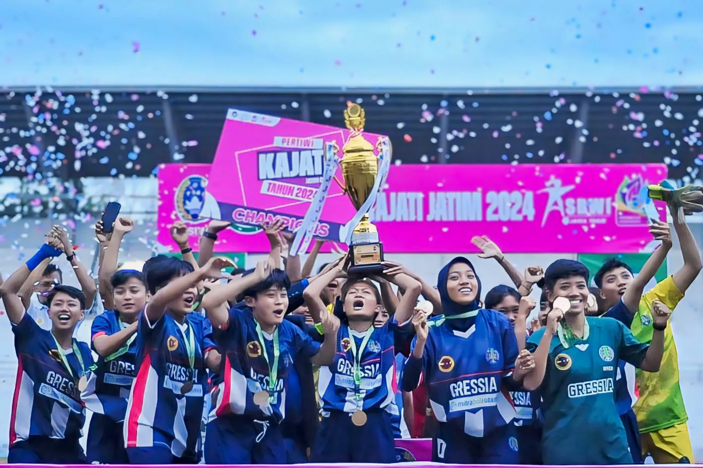 Gressia FC Gresik Juarai Pertiwi Kajati Cup, Kalahkan Persikoba Putri Kota Batu dengan Skor 2-1 