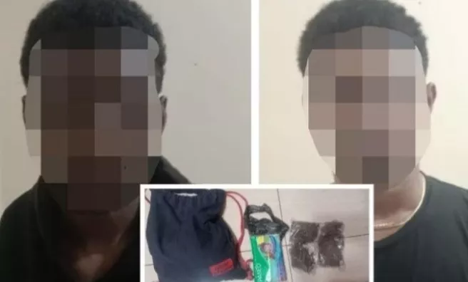 Polsek KPL Jayapura Ringkus Dua Pemuda Bawa Ganja di atas Kapal di Pelabuhan Jayapura
