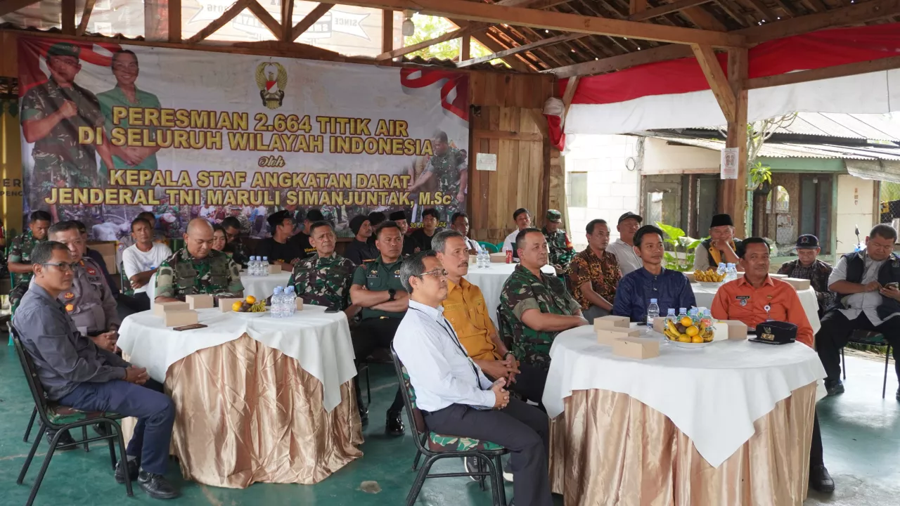 Karya TMMD Kodim Depok Diresmikan Kasad Bersama 2.664 Titik Air Se-Indonesia