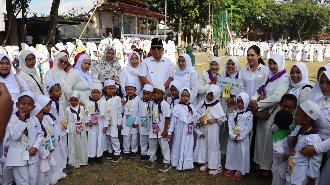Anak Raudhatul Athfal se-Jembrana Ikuti Simulasi Manasik Haji