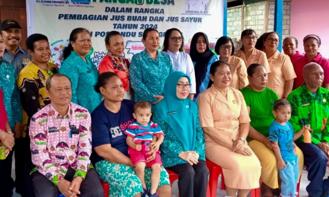 Sosialisasi Pangan B2SA di Papua Barat, Pemerintah Bagikan Jus Buah dan Sayur untuk Cegah Stunting