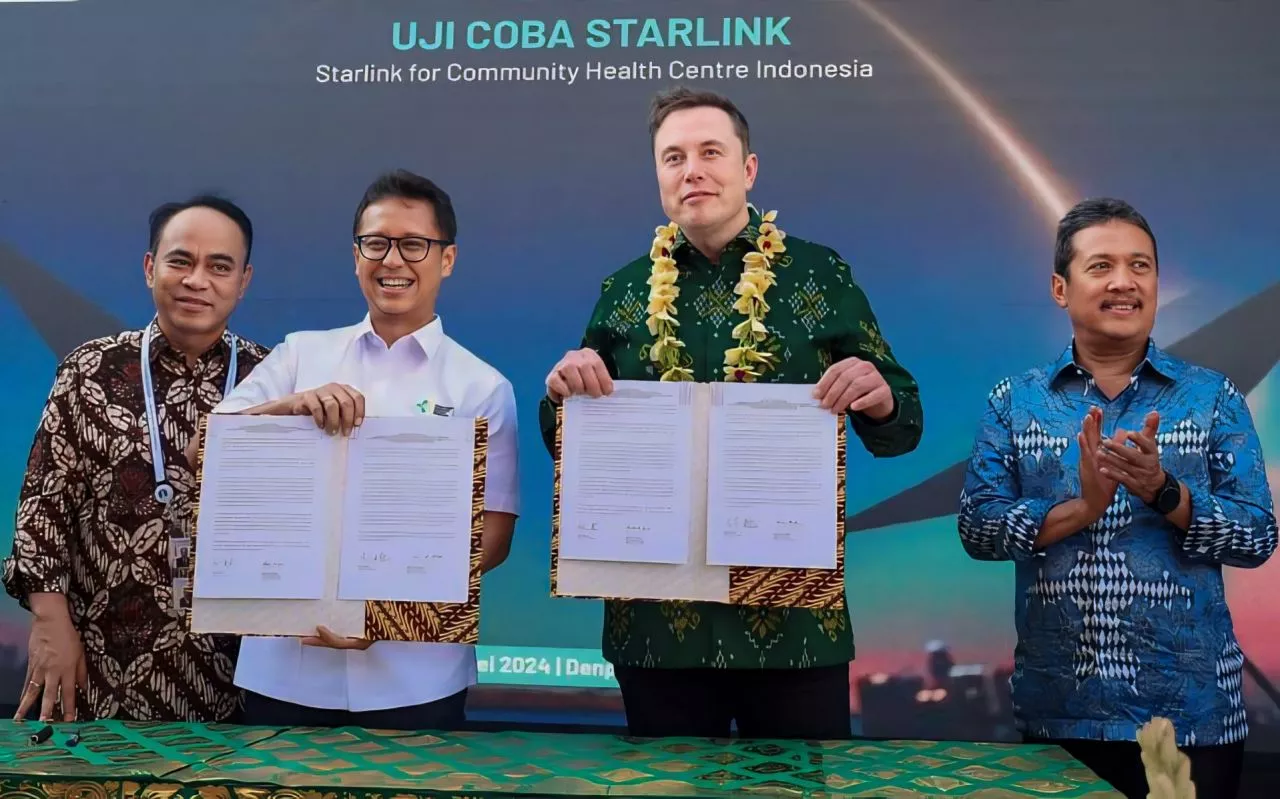 Elon Musk Hadir Langsung pada Pengujian Starlink di Puskesmas Terpencil Denpasar, Hasilnya Fantastis