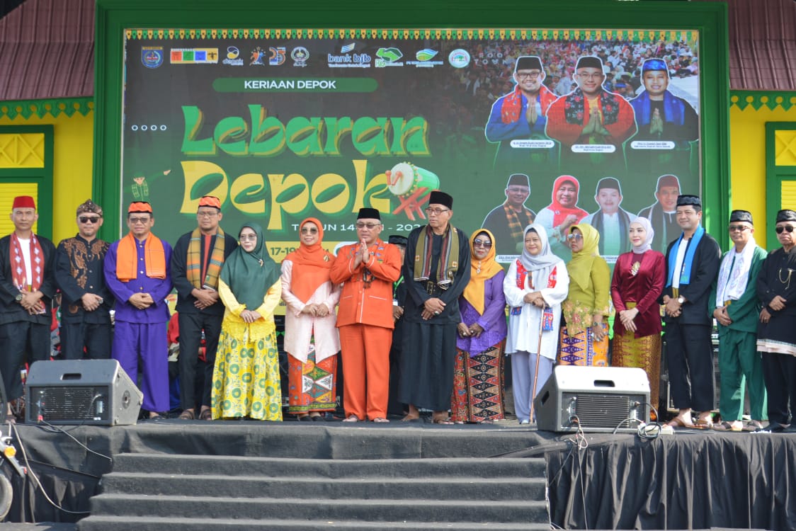 Ikut Serta Melestarikan Tradisi Lokal, Dandim 0508 Turut Hadir Ramaikan Perayaan Lebaran Depok