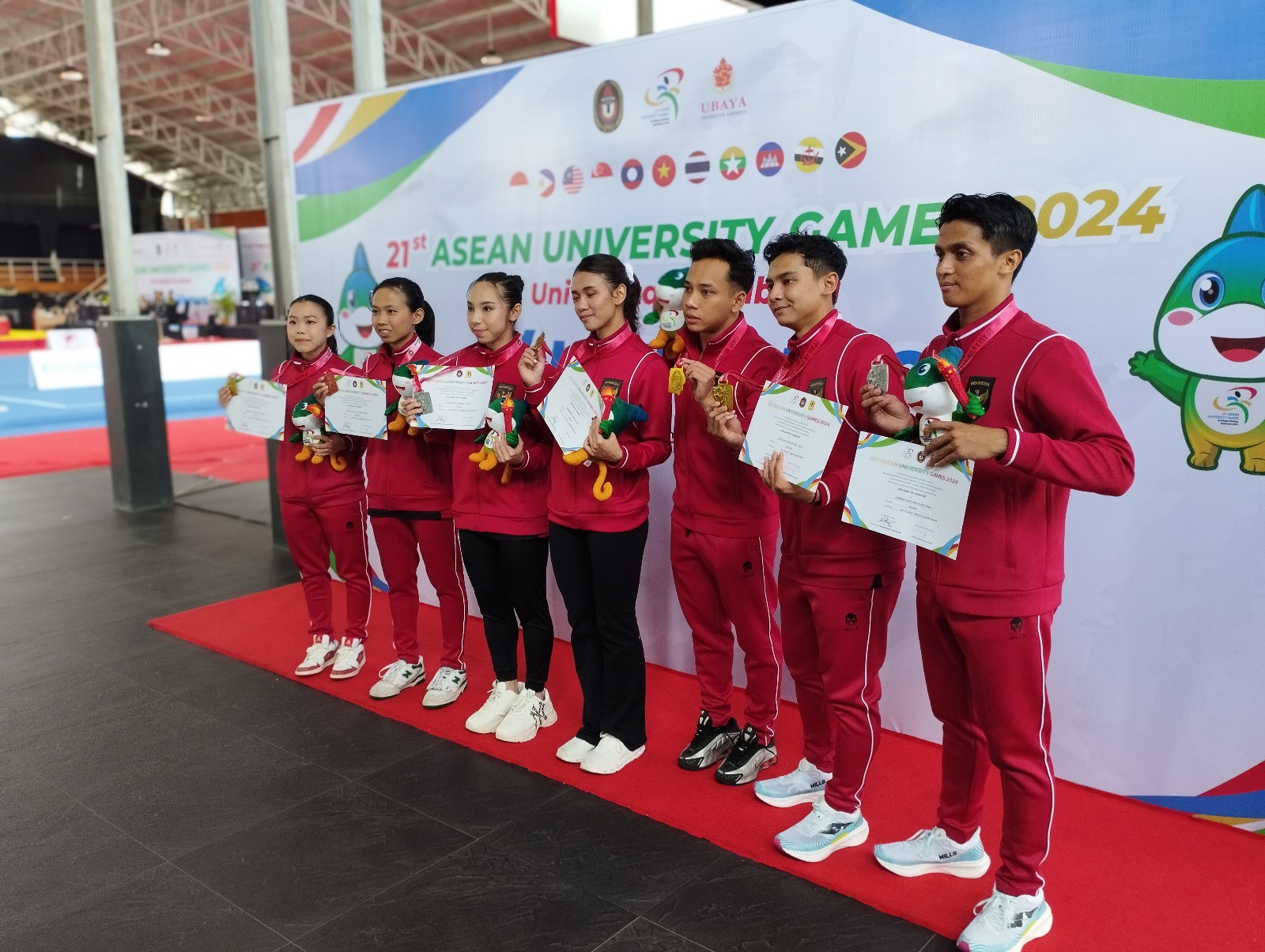 Para atlet Indonesia sapu medali di Asean University Games (Foto: Fuday)