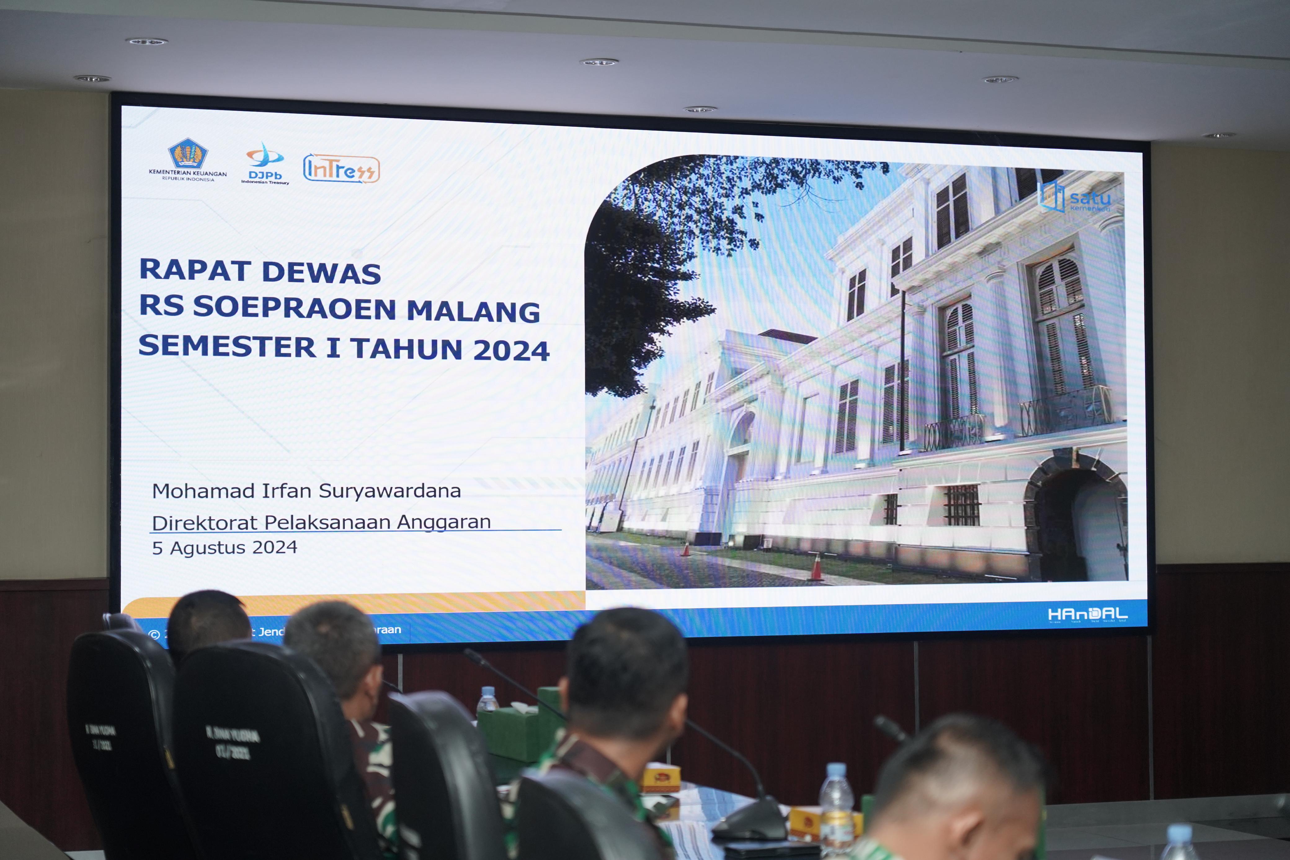 Mayjen TNI Rafael Granada Baay Pimpin Rapat Evaluasi Keuangan RS Tk II dr Soepraoen