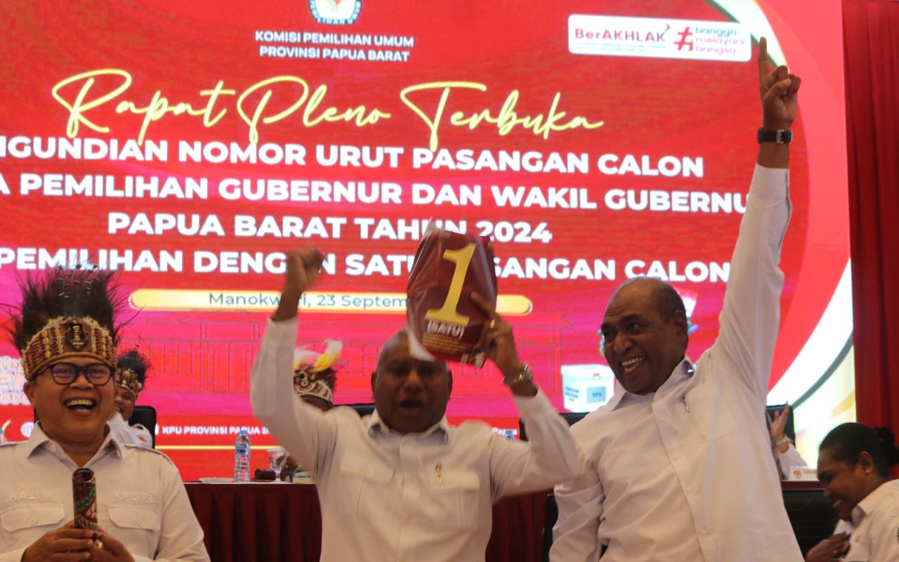 KPU Papua Barat Tetapkan DoaMu sebagai Pasangan Calon Tunggal untuk Pilkada 2024
