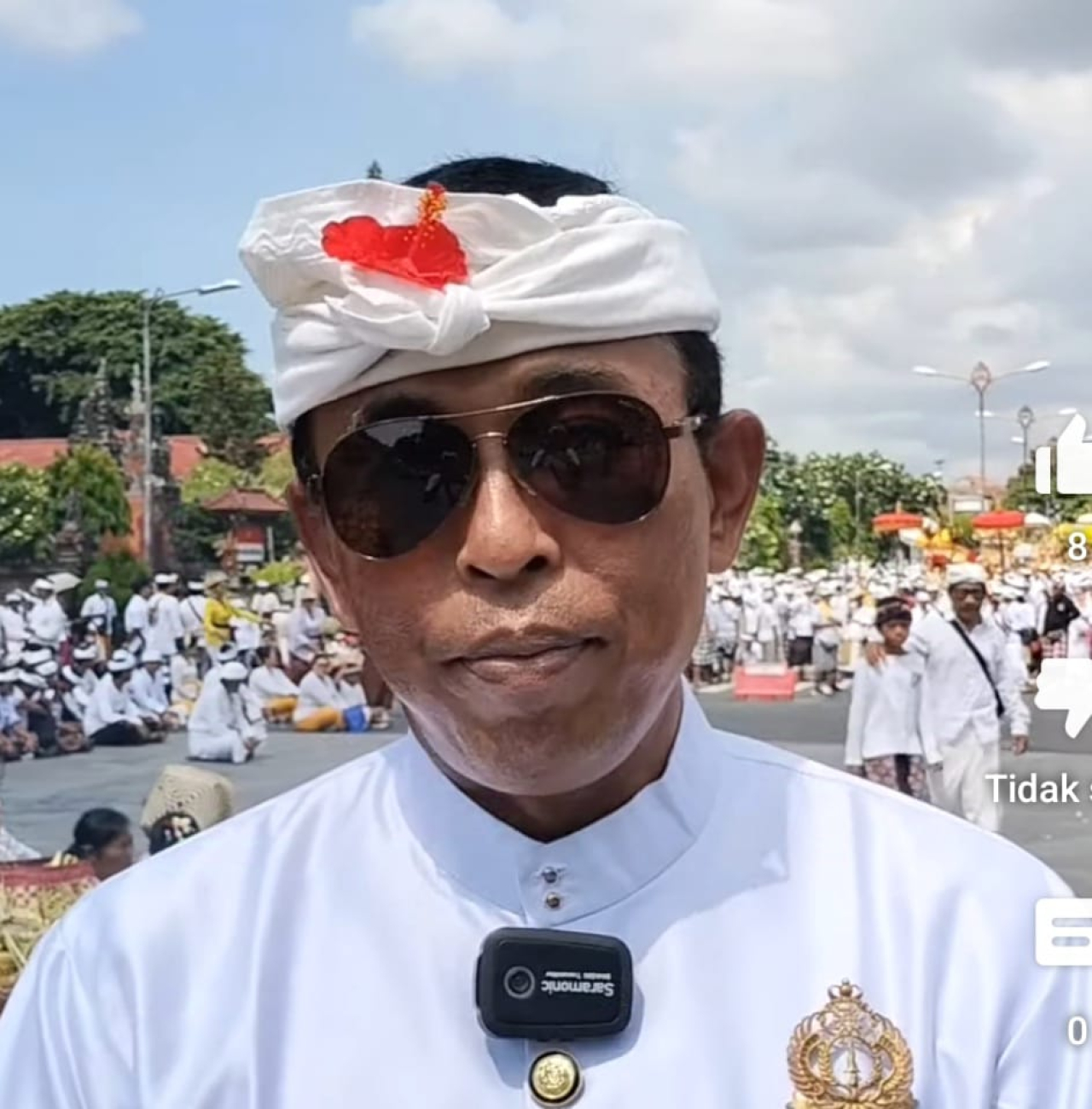 Ribuan Umat Mengiringi Ida Betara dalam Upacara Tawur Labuh Gentuh Segara Kertih di Pura Agung Kentel Gumi, Klungkung