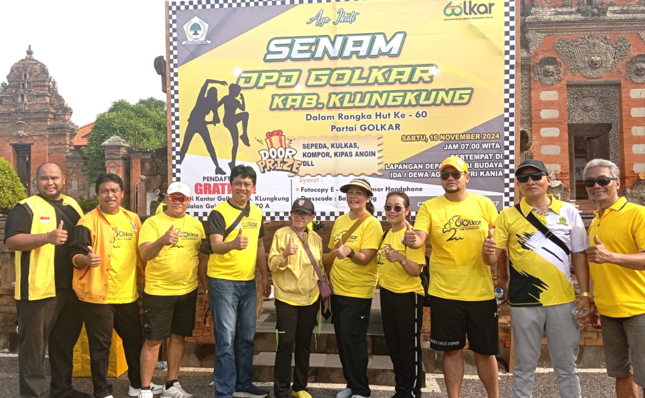 HUT ke-60 Partai Golkar, Senam Sehat Meriahkan Klungkung, Paket Astaguna Jadi Sorotan