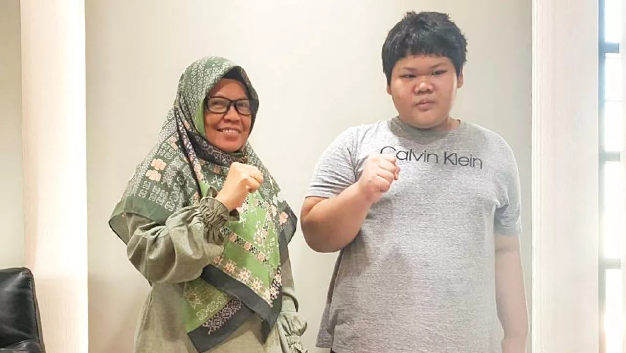 Siswa Inklusi SMP Suarakan Hak pendidikan di Gedung DPRD Surabaya