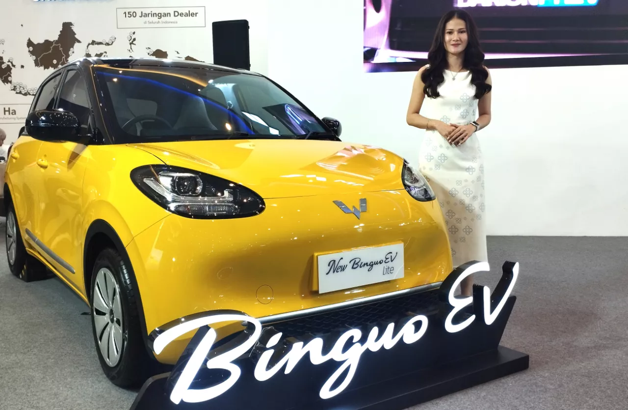 Wuling menbawa New Binguo EV ke Giias Surabaya 2025 (Foto Fuday)