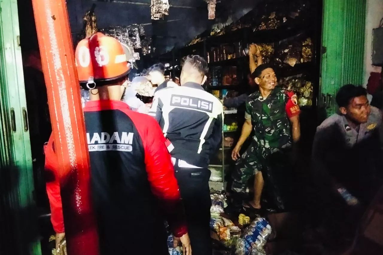 Kebakaran Ruko di Ngantru Trenggalek, Kerugian Material Mencapai Rp900 Juta