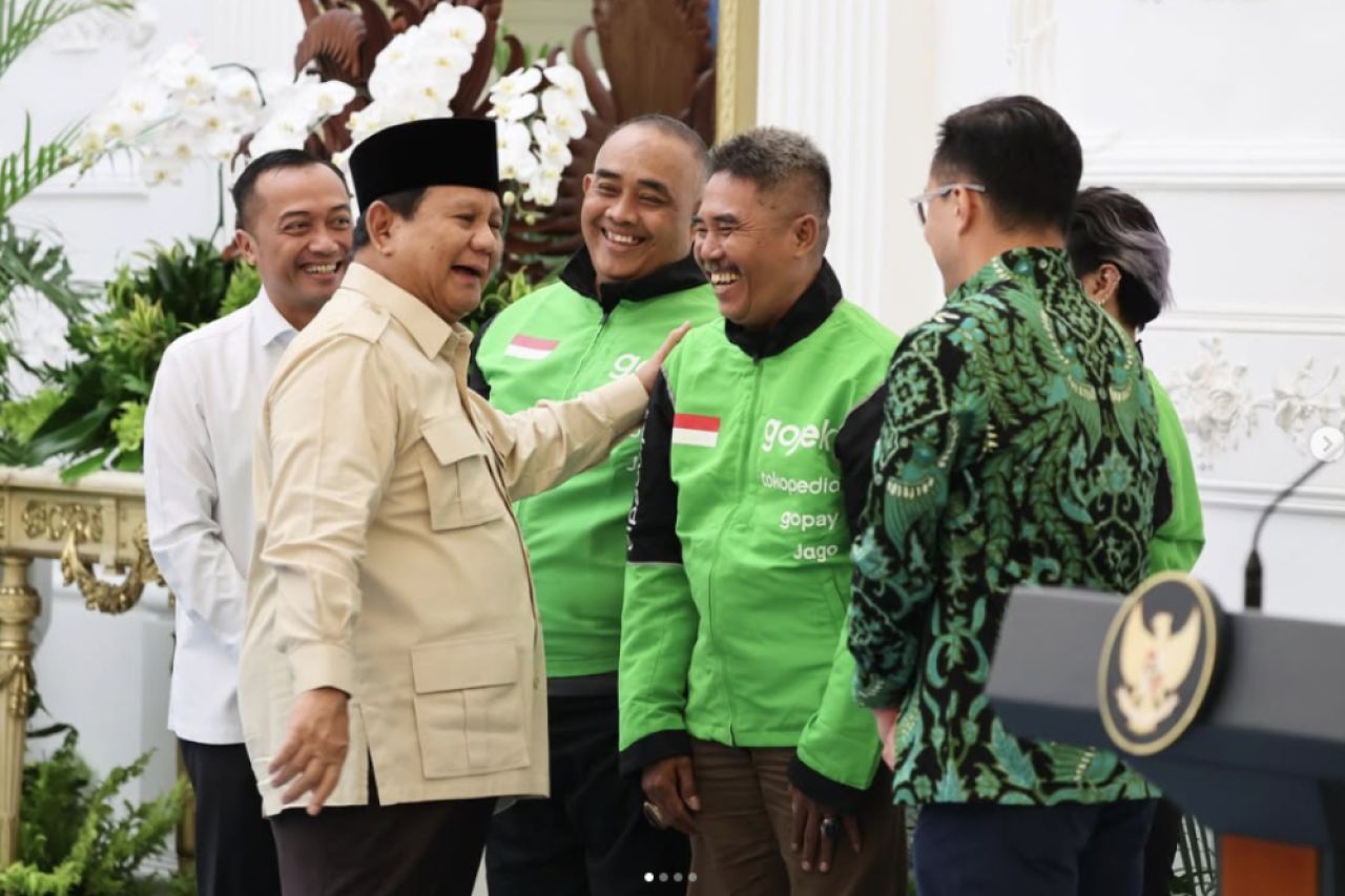 Bertemu CEO PT GoTo dan Grab, Prabowo Minta Ojol Diberikan THR