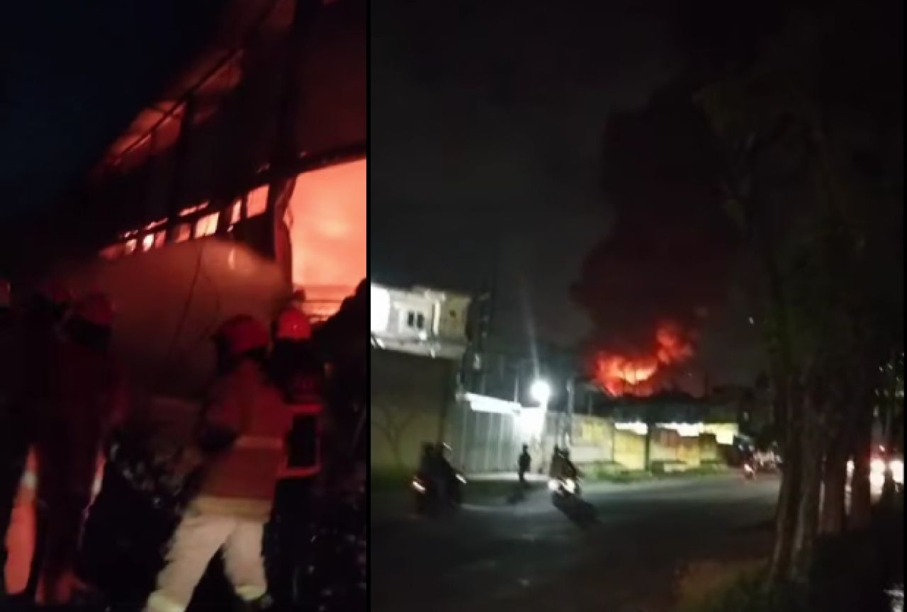Gudang Sandal Ardiles di Surabaya Terbakar, Diduga Berawal dari Korsleting Listrik
