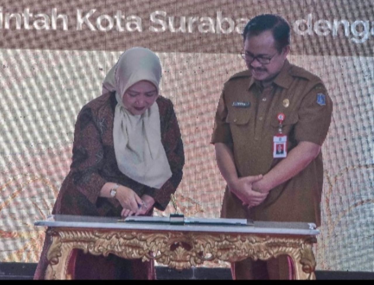 Penandatanganan MoU SEAMEO dengan Pemkot Surabaya. (Kominfo Surabaya)