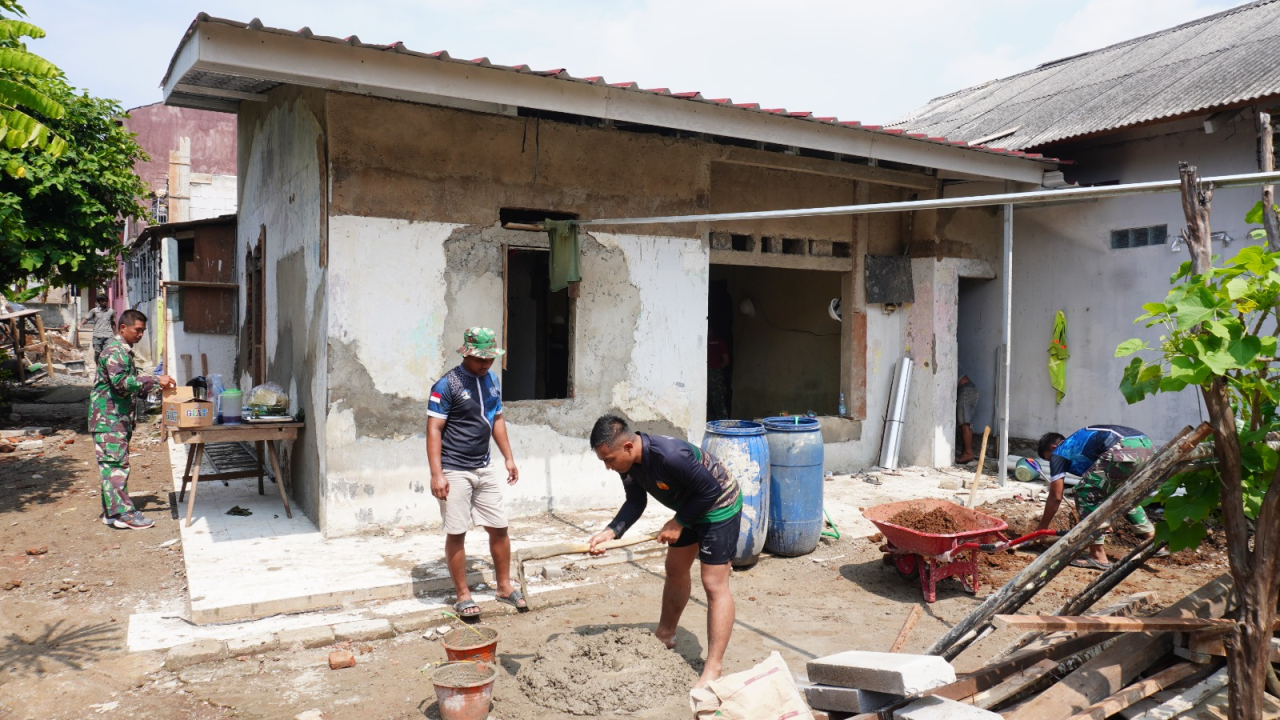 Semangat Gotong Royong Warnai TMMD Hari ke-5 di Cimanggis, Depok