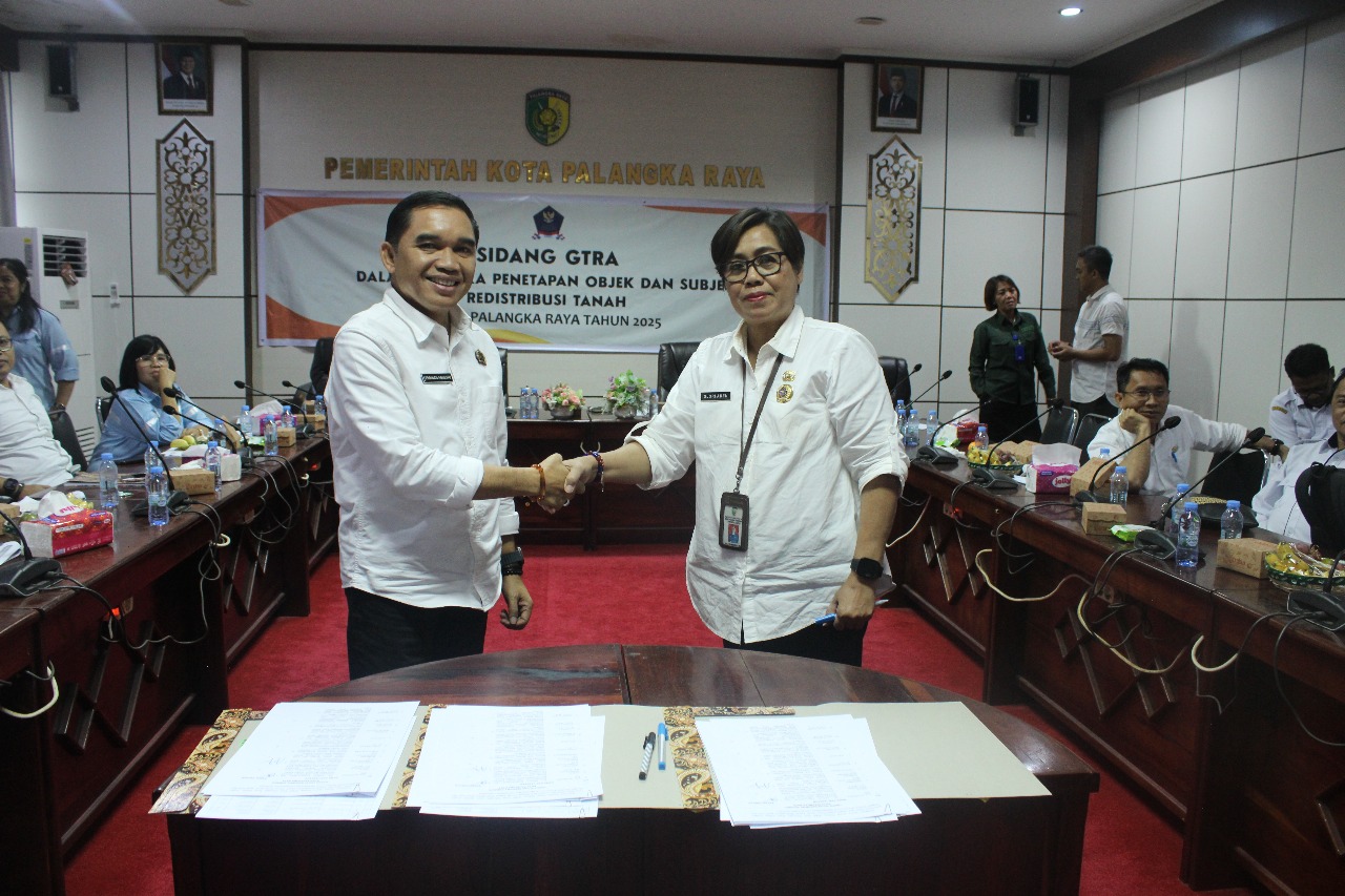 Pemerintah Kota Palangka Raya bersama Kantor Pertanahan Kota Palangka Raya kembali menggelar Sidang Gugus Tugas Reforma Agraria (GTRA).