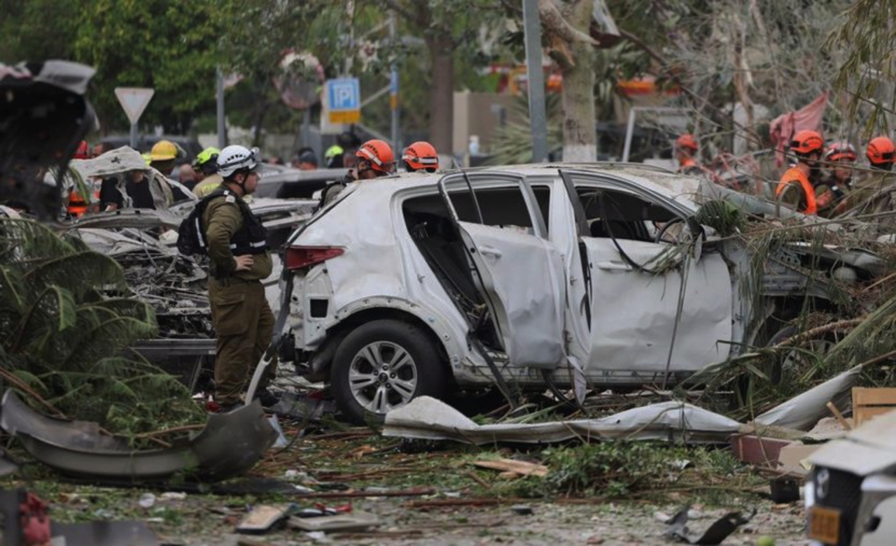 Kondisi Kota Tel Aviv pasca serangan bertubi-tubi yang dilakukan Iran