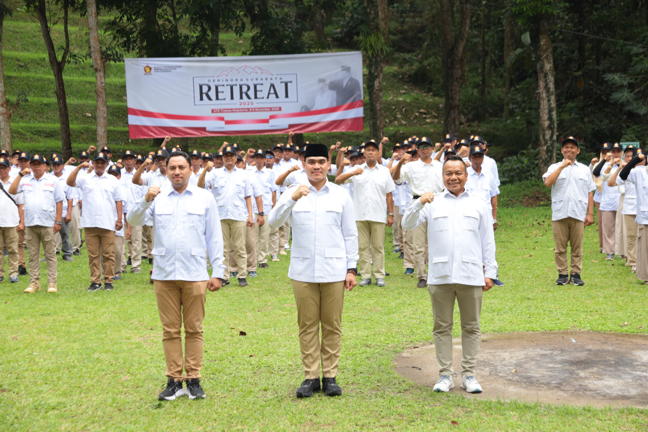 Suasana retreat DPC Gerindra Surabaya di Trawas(Doc.yebe)