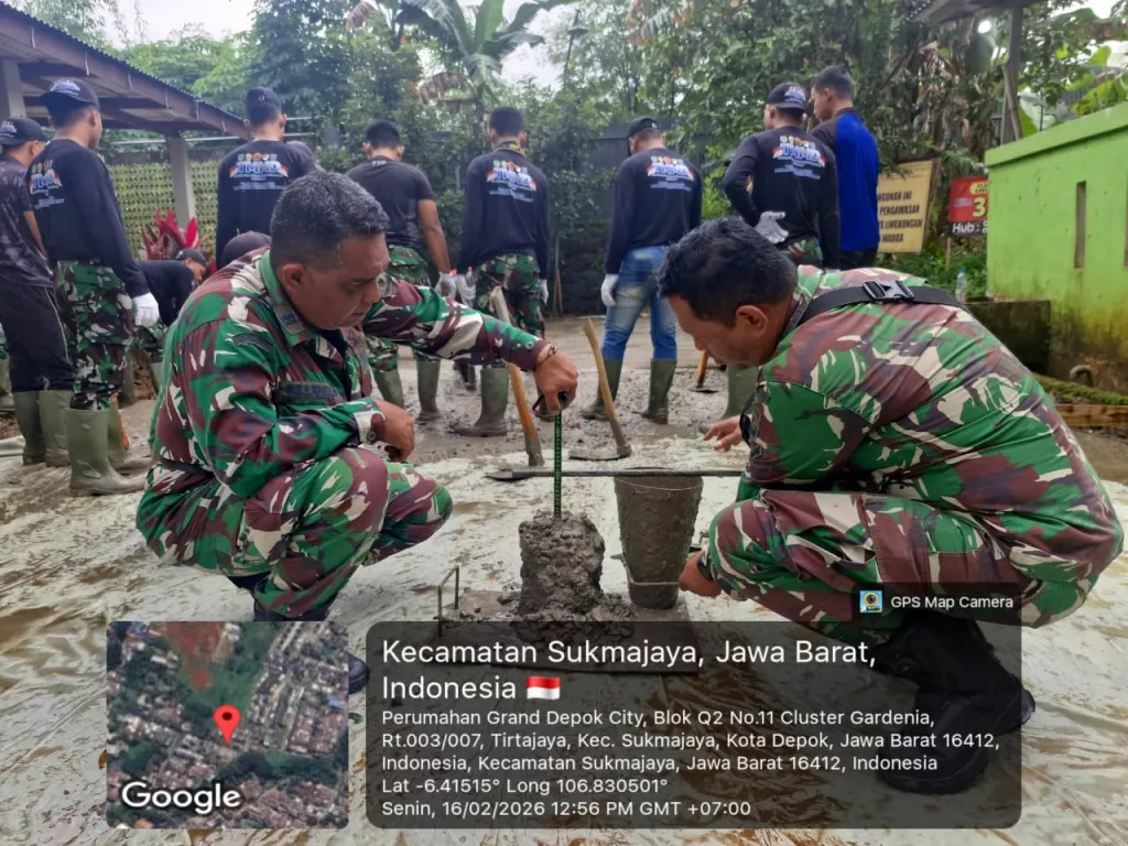TMMD Ke-127 Depok H+6: Pengerasan Jalan GDC Gardenia Capai 32 Persen