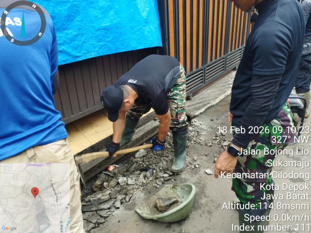 H+8 TMMD 127, Drainase Bojong Lio Capai 35,90 Persen