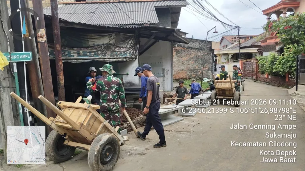 Drainase 200 Meter di Sukamaju Capai 50 Persen pada H+11 TMMD