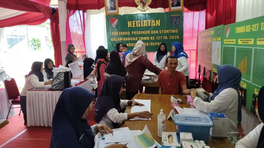  TMMD Depok Perkuat Pelayanan Kesehatan Lewat Posyandu dan Posbindu
