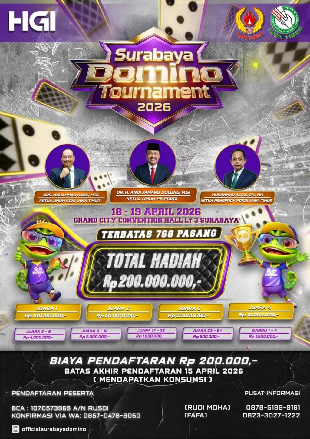 Pordi Jatim Dapat Restu KONI, Turnamen Domino Nasional Segera Digelar