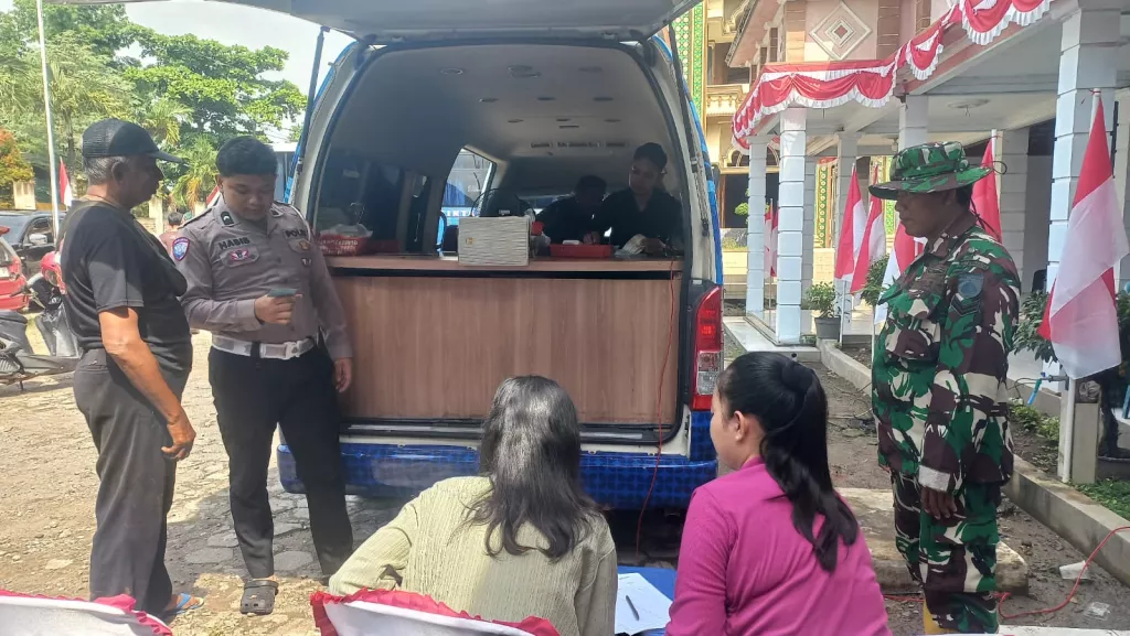 Satlantas Polresta Pati Hadirkan SIM Keliling di Lokasi TMMD 128, Permudah Warga Perpanjang SIM dan STNK