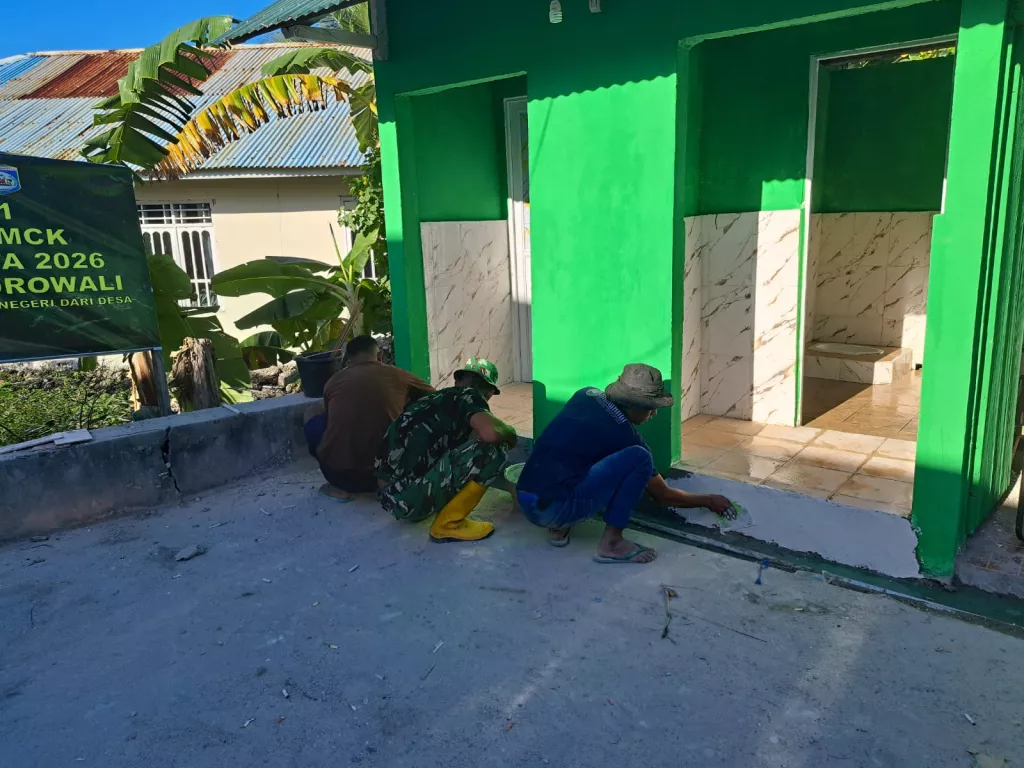 Pembangunan MCK Masjid Quba Desa Umbele Masuki Tahap Finishing