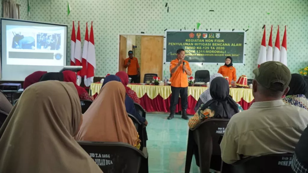 Satgas TMMD Ke-129 Kodim 1311/Morowali Gelar Penyuluhan Mitigasi Bencana untuk Warga