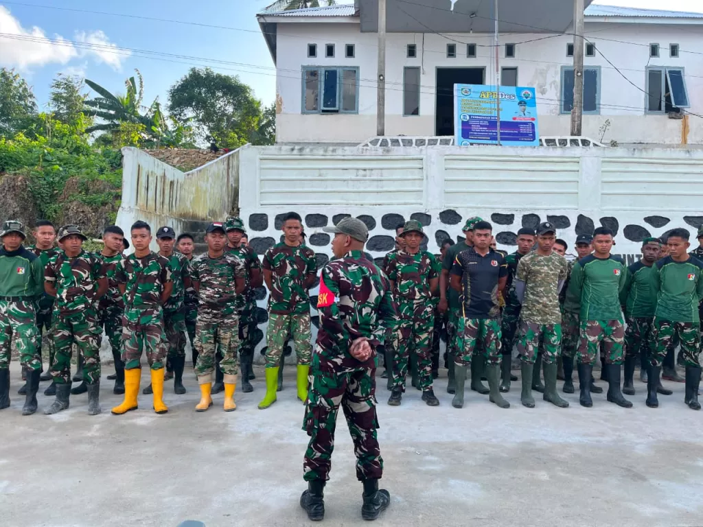 Apel Pagi Dipimpin Dan SSK TMMD, Pastikan Kesiapan Personel Sebelum Bekerja
