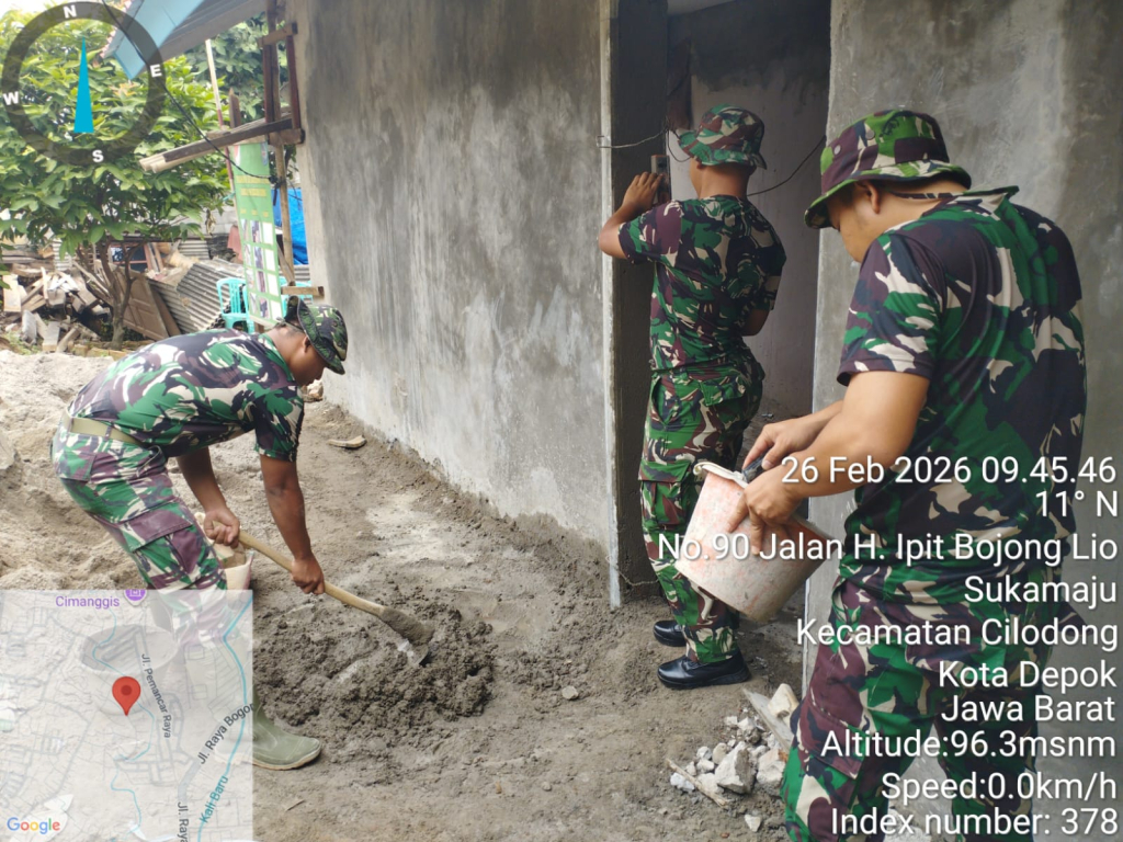 TMMD Ke-127 Depok Percepat Renovasi RTLH, Dansatgas: Rumah Layak Huni Adalah Hak Dasar Warga