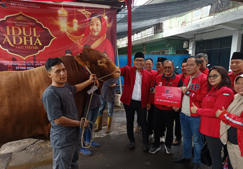 PDIP Surabaya Potong 14 Sapi Kurban di RPH, Gaungkan Idul adha Bersih dan Higienis