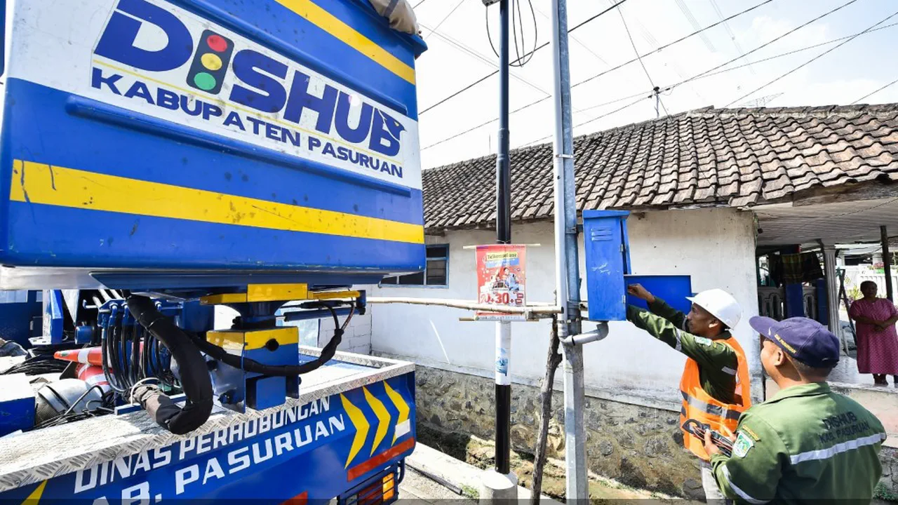 Dishub Pasuruan Perbaiki 1.156 PJU Rusak Sepanjang 2026, Respons Ribuan Aduan Warga