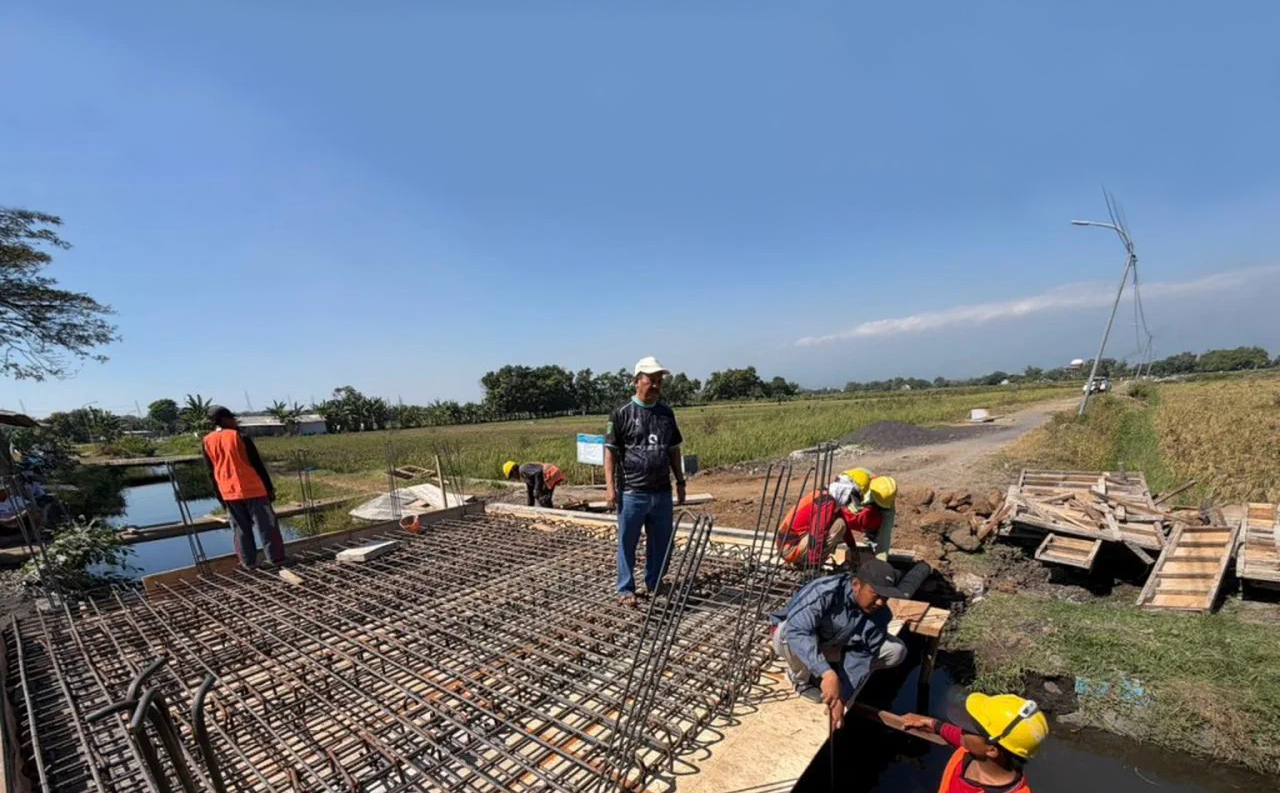 Perbaikan Jembatan Rowogempol Pasuruan Telan Anggaran Rp180 Juta, Progres Capai 50 Persen