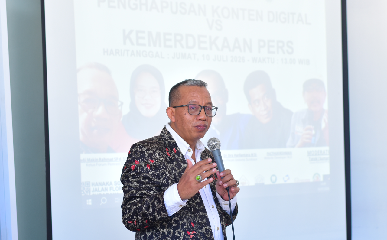 Pemimpin Redaksi SMSI Jawa Timur, Samiadji Makin Rahmat (FOTO/fuday)