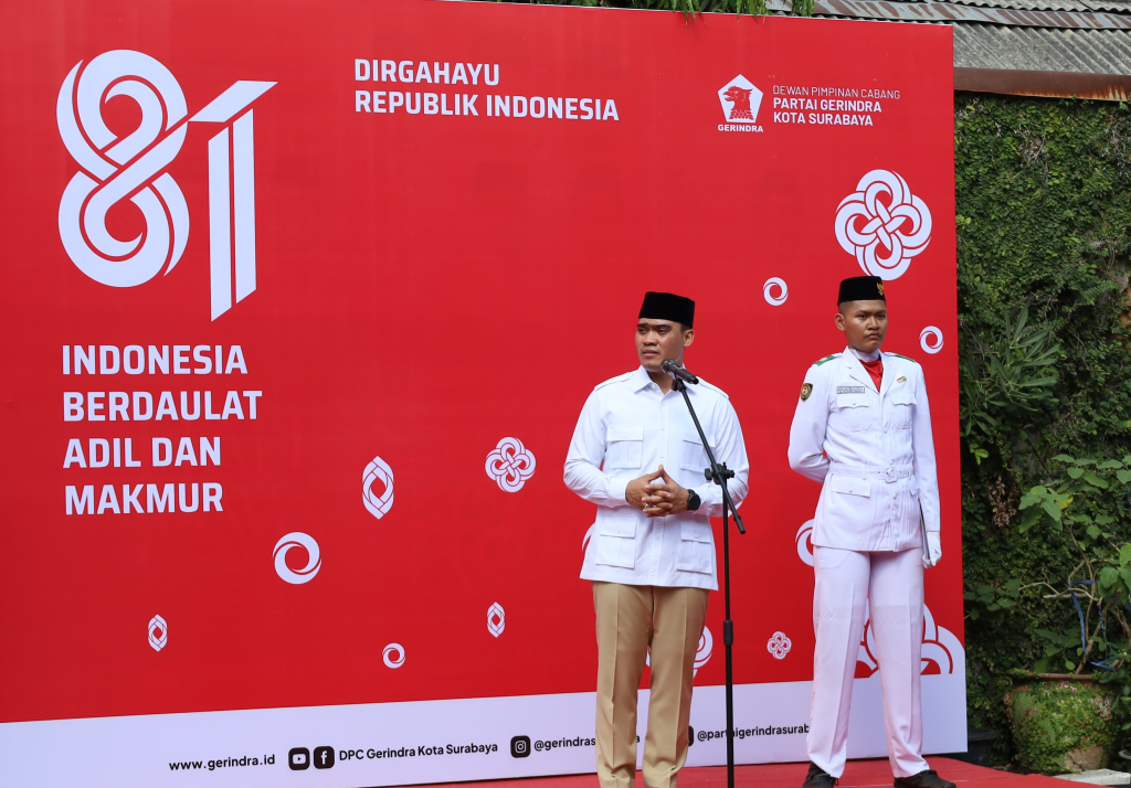 HUT ke-81 RI, Gerindra Surabaya Serukan Persatuan dan Pengabdian Nyata Untuk Rakyat