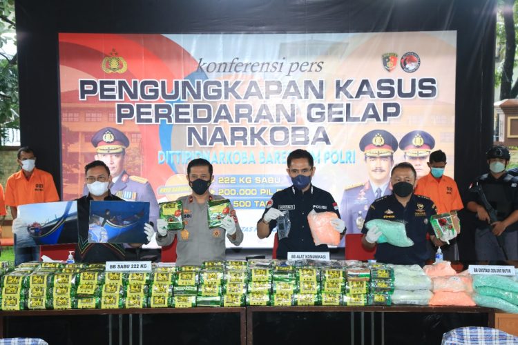 Fantastis! Sepanjang 2021 Bareskrim Polri Sita 1674.951 Kg Narkotika