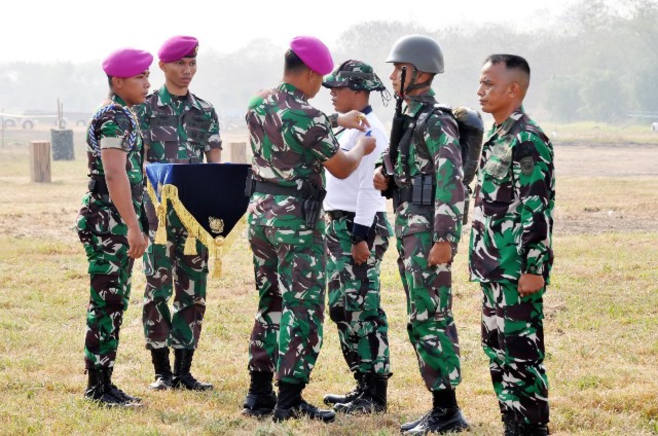 Komandan Pasmar 2 Buka Lomba Binsat Pasmar 2023 dan Sematkan Sabuk Beladiri Chadrick Korps Marinir