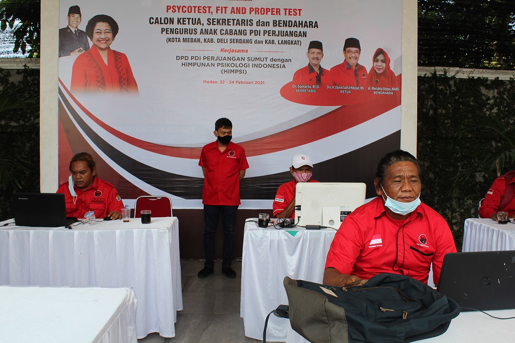 PDI Perjuangan Sumut lakukan Psycotest dan Profer Test Untuk Calon KSB PAC Partai  