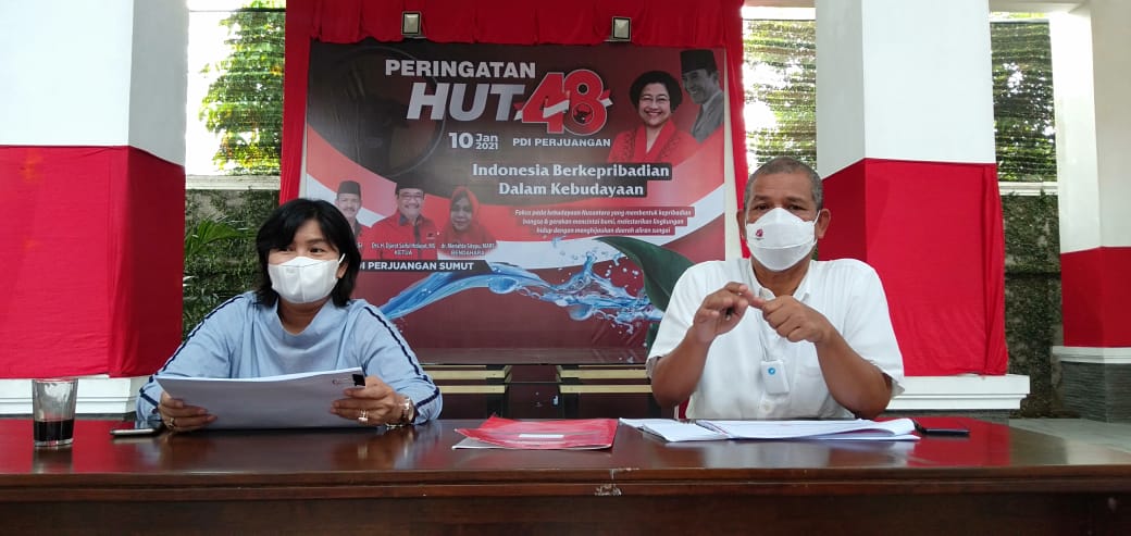 Peringati HUT Ke 48, DPD PDI Perjuangan Sumut Agendakan Ini!